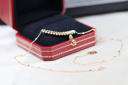 [Clover Jewelery]CLASH PINK GOLD NECKLACE