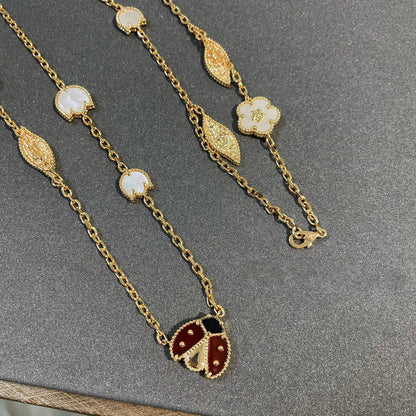 [Clover Jewelery]LUCKY SPRING 15 MOTIFS GOLD NECKLACE