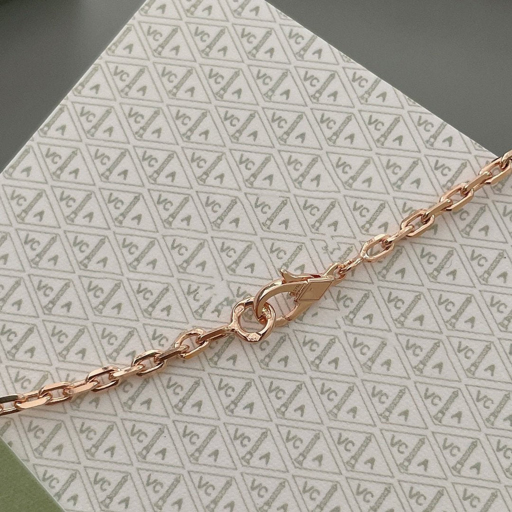 [Clover Jewelry]LUCKY SPRING 15 MOTIFS ROSE GOLD NECKLACE