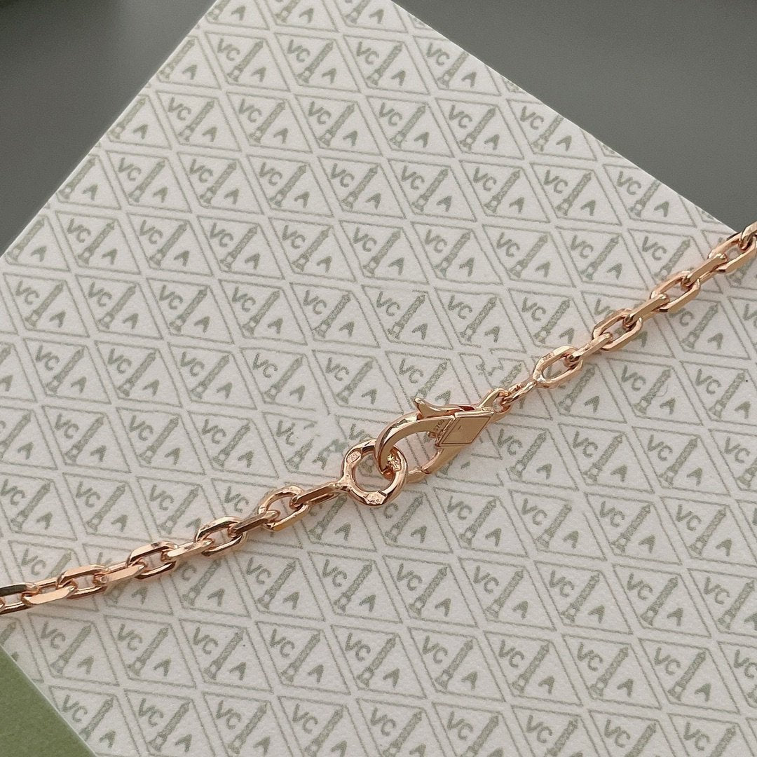 [Clover Jewelery]LUCKY SPRING 15 MOTIFS ROSE GOLD NECKLACE