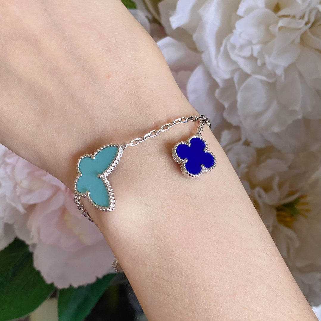 [Clover Jewelery]LUCKY SPRING SILVER BRACELET 4 MOTIF