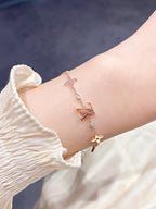 [Clover Jewelry]STAR AND SUN 7 MOTIFS GOLD BRACELET