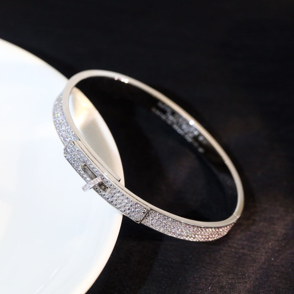 [Clover Jewelry]KELLY BRACELET DIAMOND PAVED