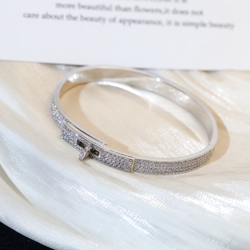 [Clover Jewelry]KELLY BRACELET DIAMOND PAVED