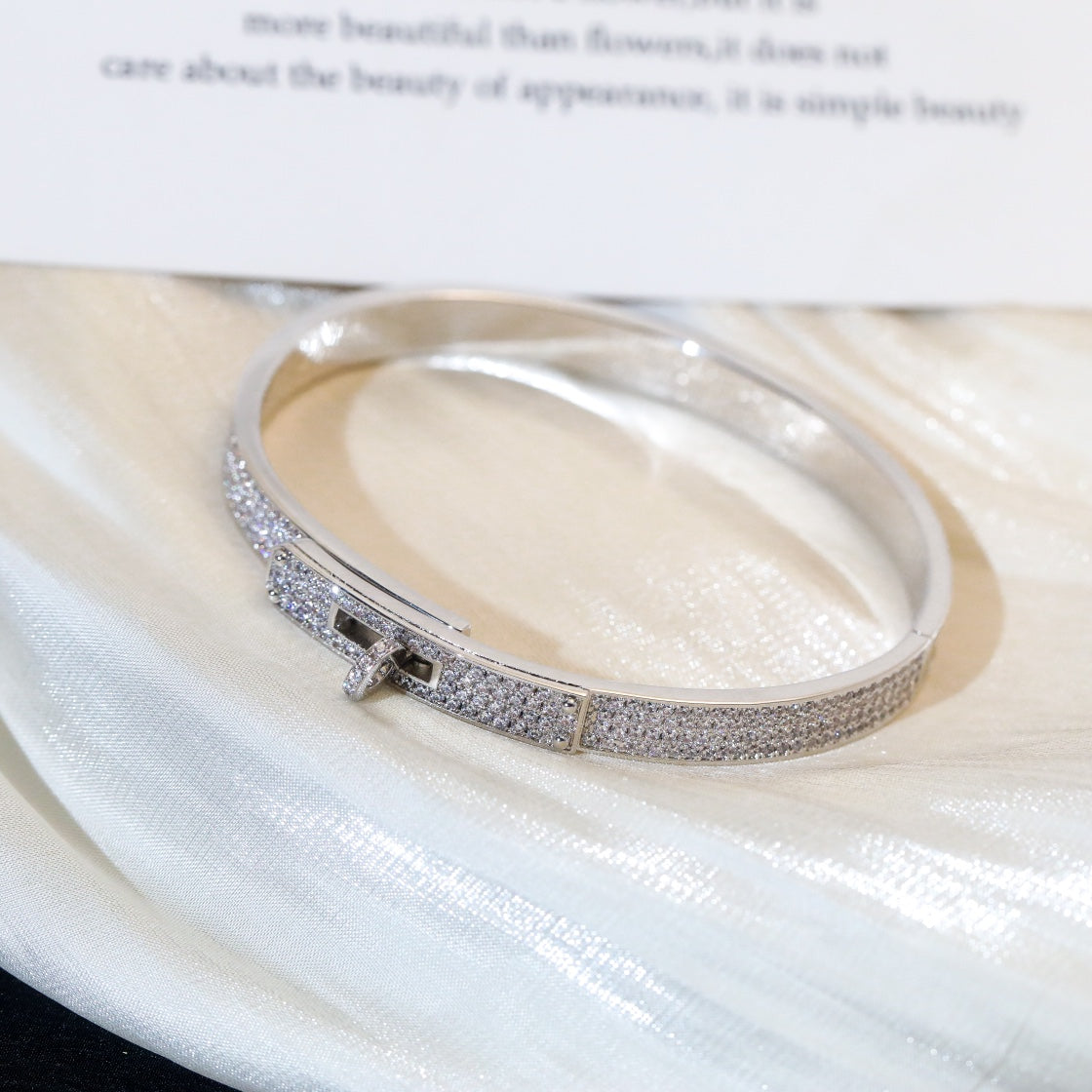 [Clover Jewelry]KELLY BRACELET DIAMOND PAVED