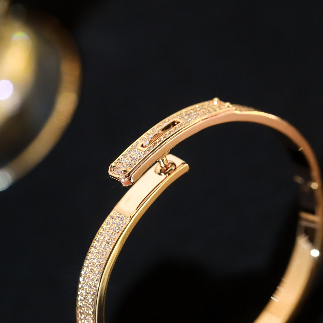 [Clover Jewelry]KELLY BRACELET DIAMOND PAVED