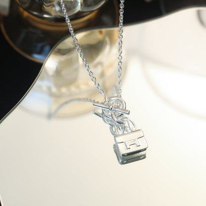 [Clover Jewelery]POP H PEDANT SILVER NECKLACE