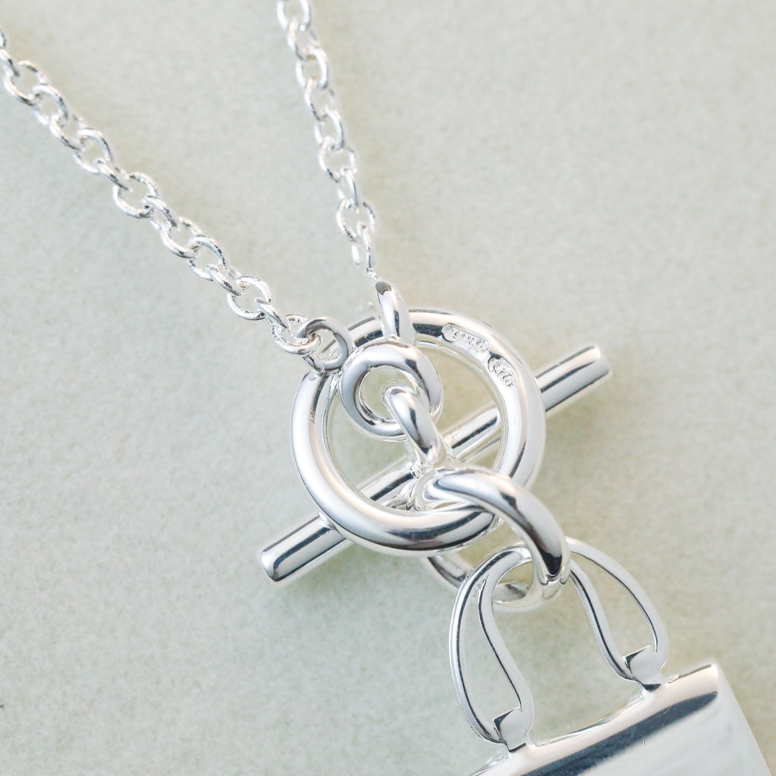 [Clover Jewelery]POP H PEDANT SILVER NECKLACE