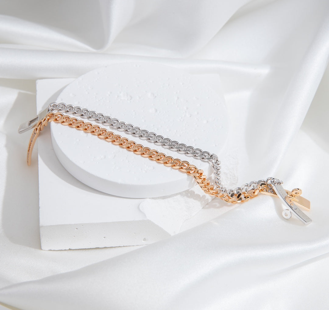 [Clover Jewelery]KELLY CHAIN SILVER DIAMOND BRACELET