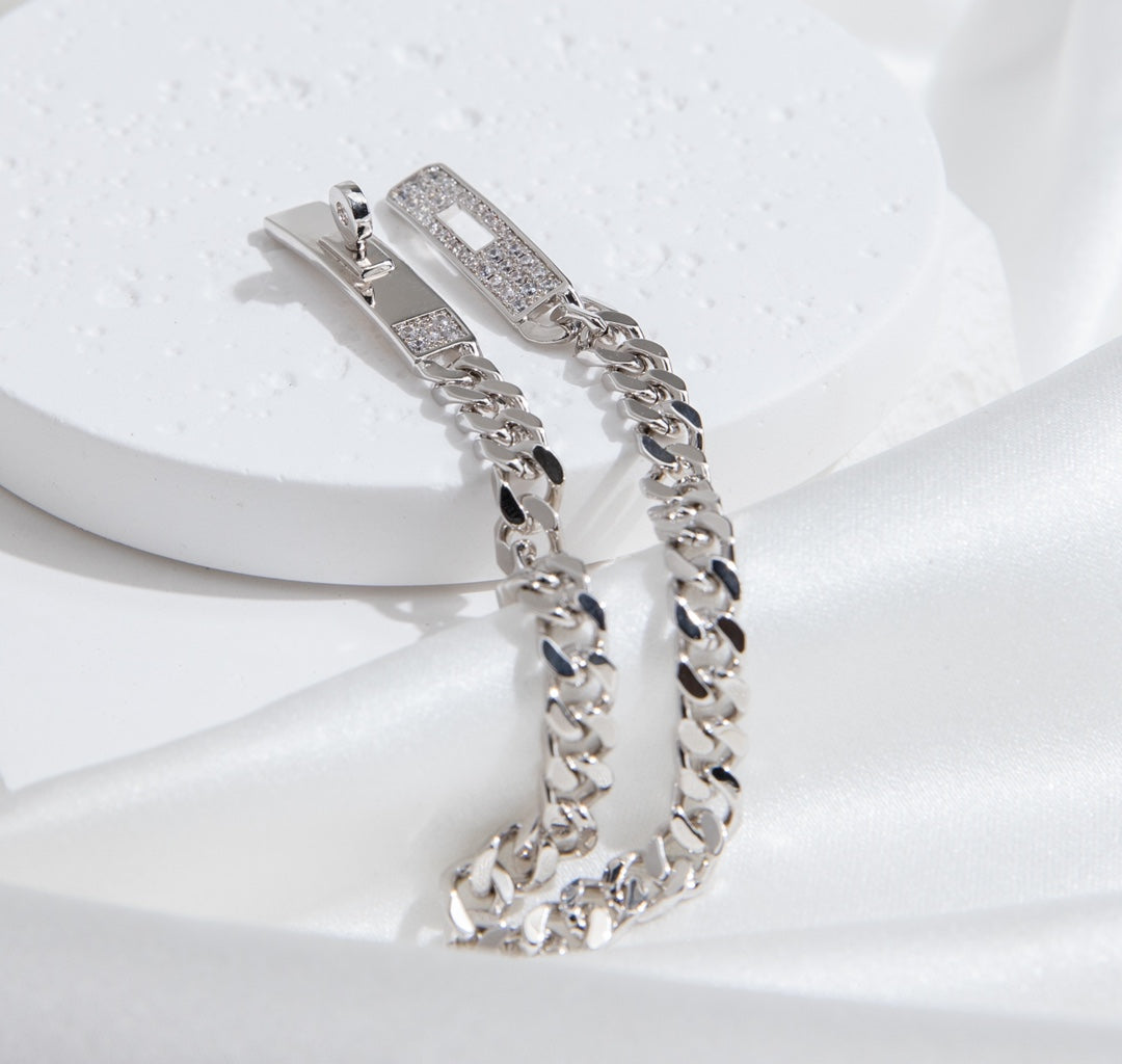 [Clover Jewelry]KELLY CHAIN SILVER DIAMOND BRACELET