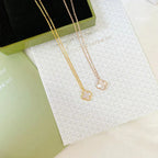 [Clover Jewelry]クローバーミニ 9.5mm 白蝶貝 ネックレス