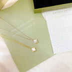 [Clover Jewelry]クローバーミニ 9.5mm 白蝶貝 ネックレス