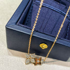 [Clover Jewelry]STAR BLOSSOM NECKLACE PINK GOLD DIAMONDS