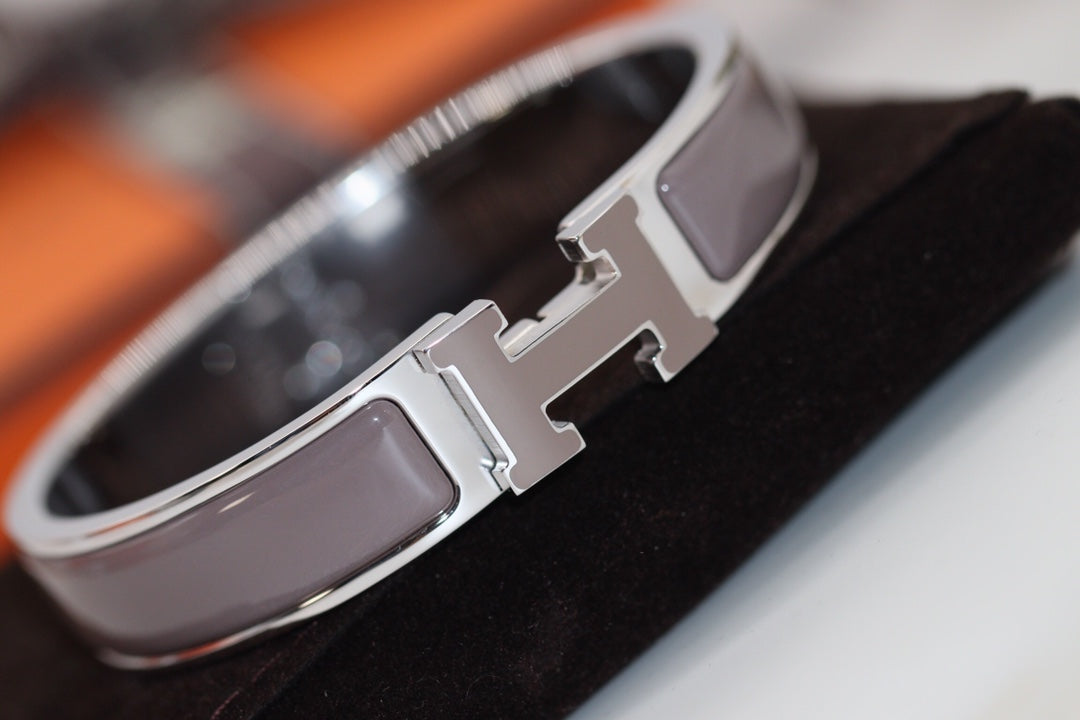 [Clover Jewelery]H BRACELET 12MM BROWN