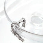 [Clover Jewelry]CLOVER 2 MOTIVE  DIAMANT ONYX OHRRINGE SILBER