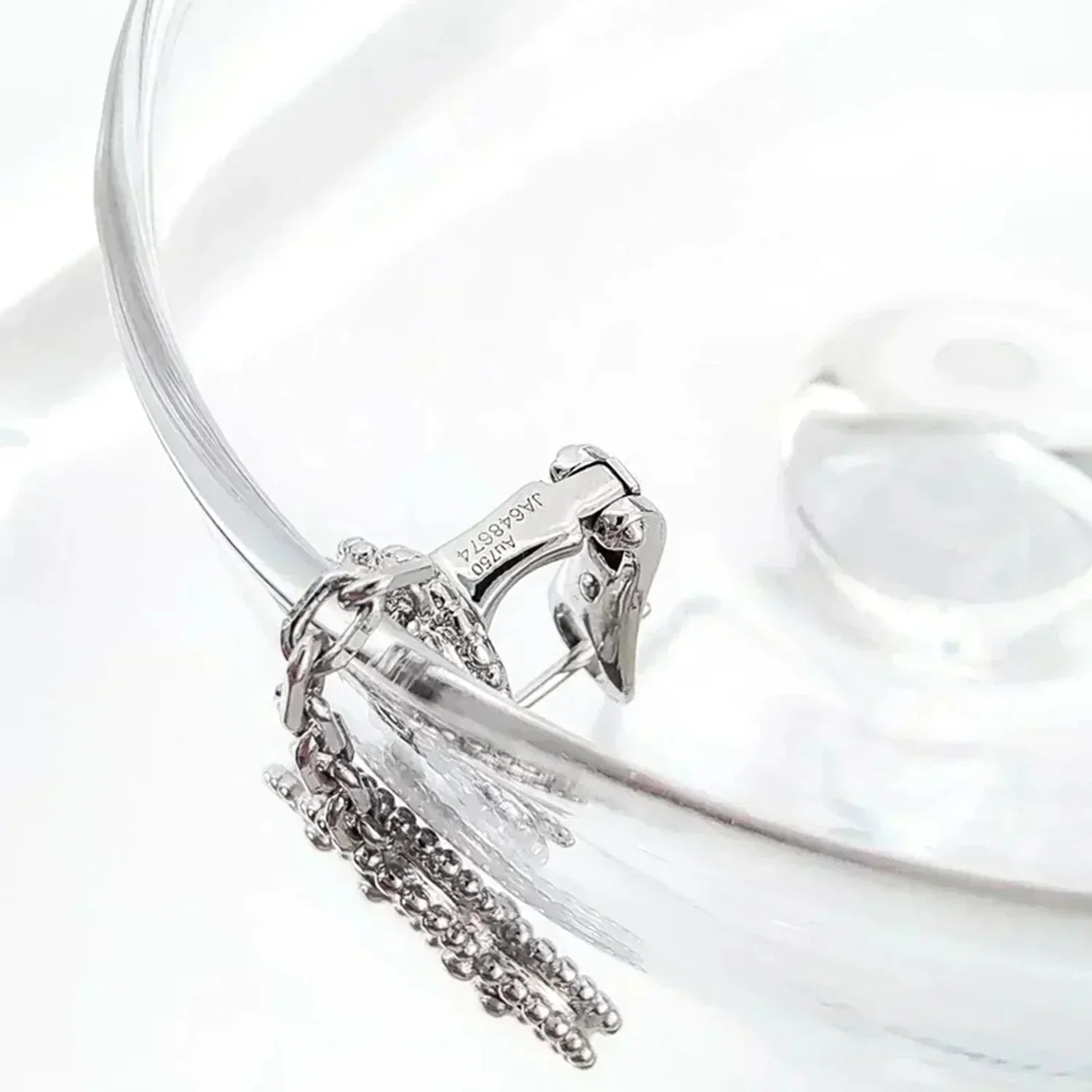 [Clover Jewelry]CLOVER 2 MOTIVE  DIAMANT ONYX OHRRINGE SILBER
