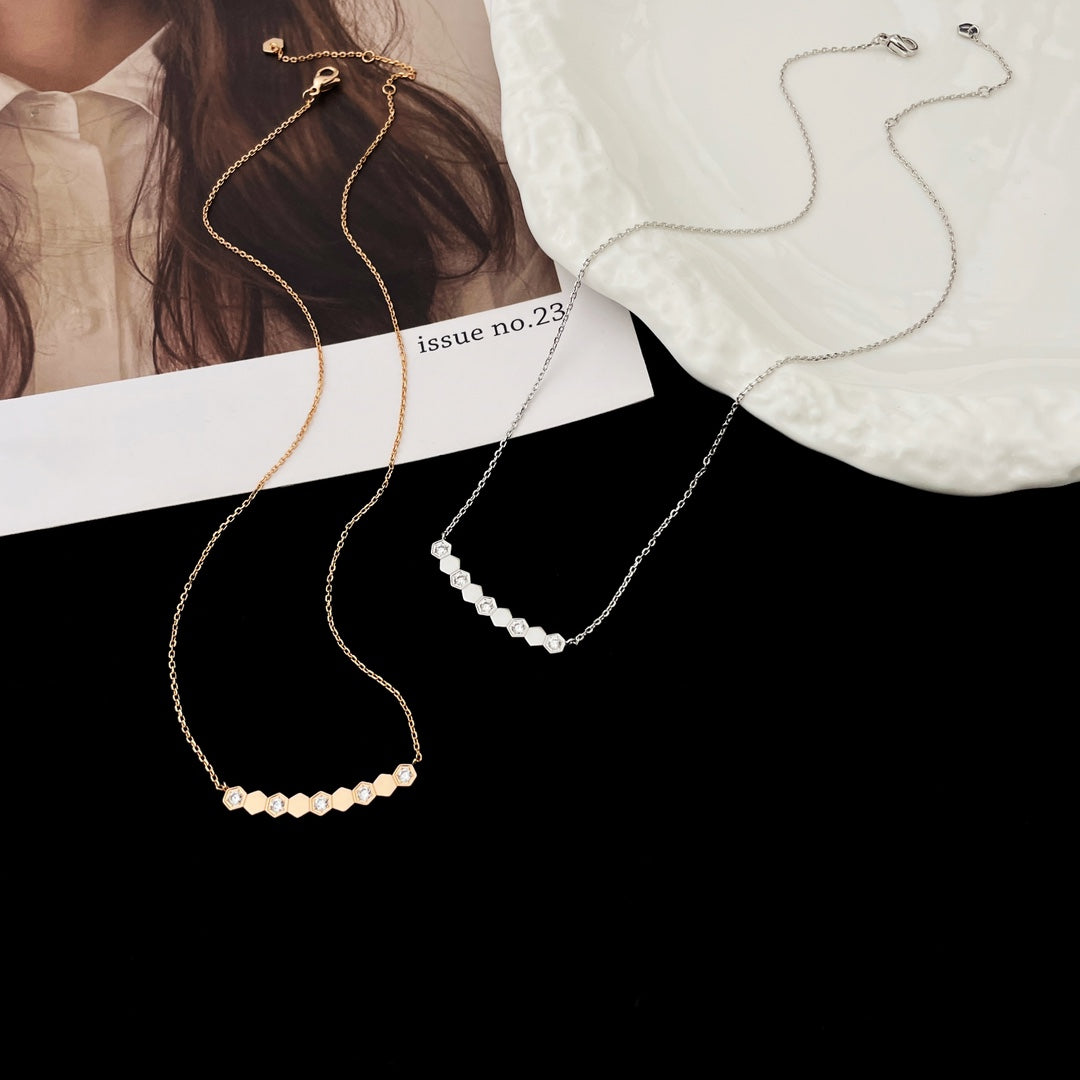 [Clover Jewelery]BEE MY LOVE DIAMOND NECKLACE