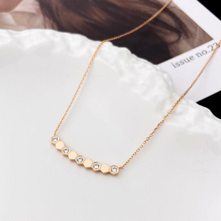[Clover Jewelery]BEE MY LOVE DIAMOND NECKLACE