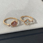 [Clover Jewelry]SUN 1 DIAMOND PINK MOP RING