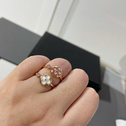 [Clover Jewellery]SUN 1 DIAMOND PINK MOP RING