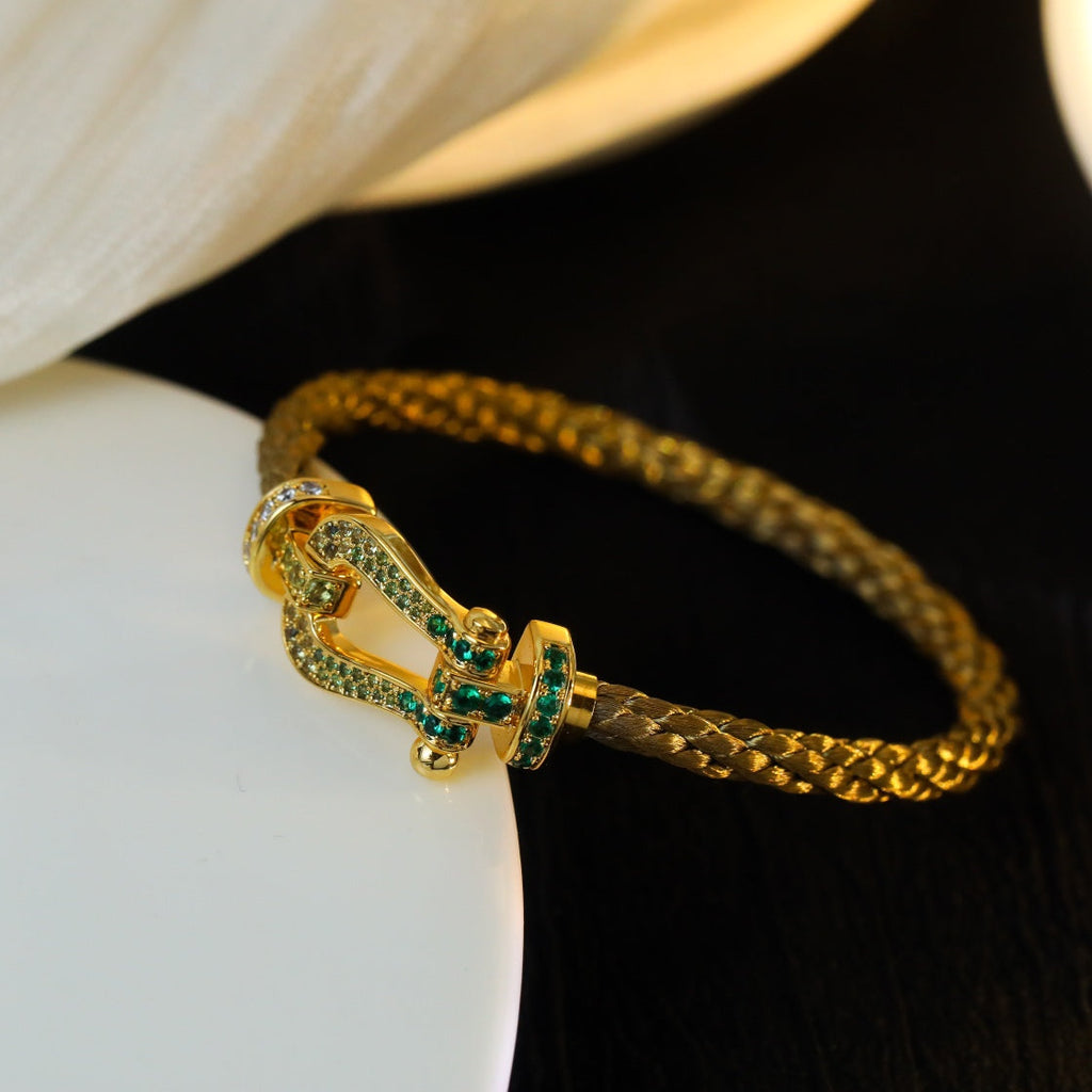 [Clover Jewelry]FORCE 10 GOLD GREEN DIAMOND PAVED