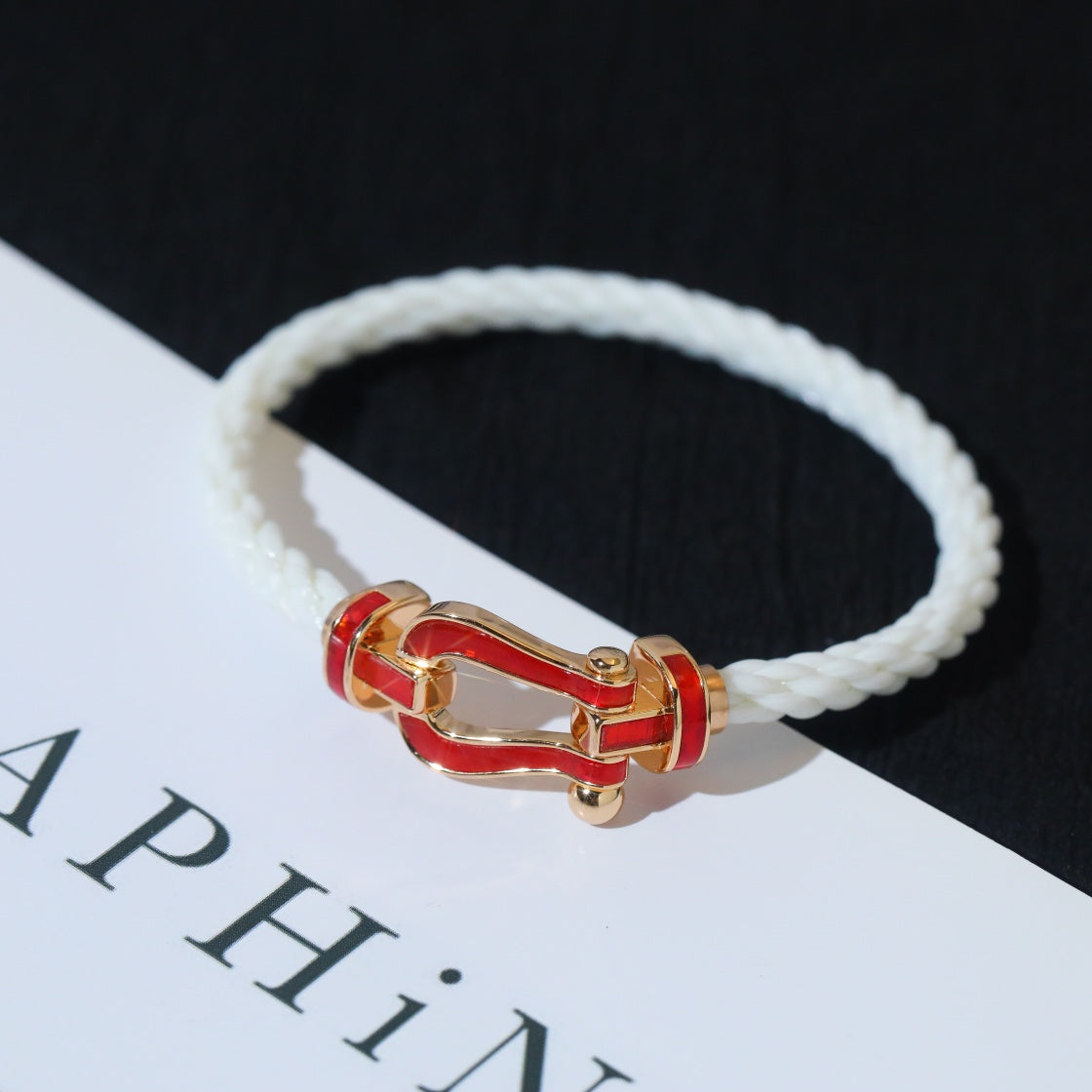 [Clover Jewelery]FORCE 10 WHITE TEXTILE DIAMOND PAVED