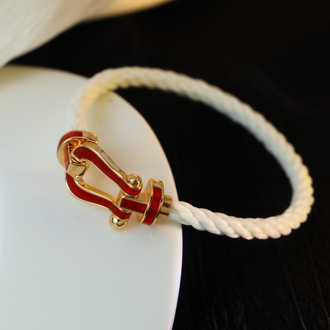 [Clover Jewelery]FORCE 10 WHITE TEXTILE DIAMOND PAVED