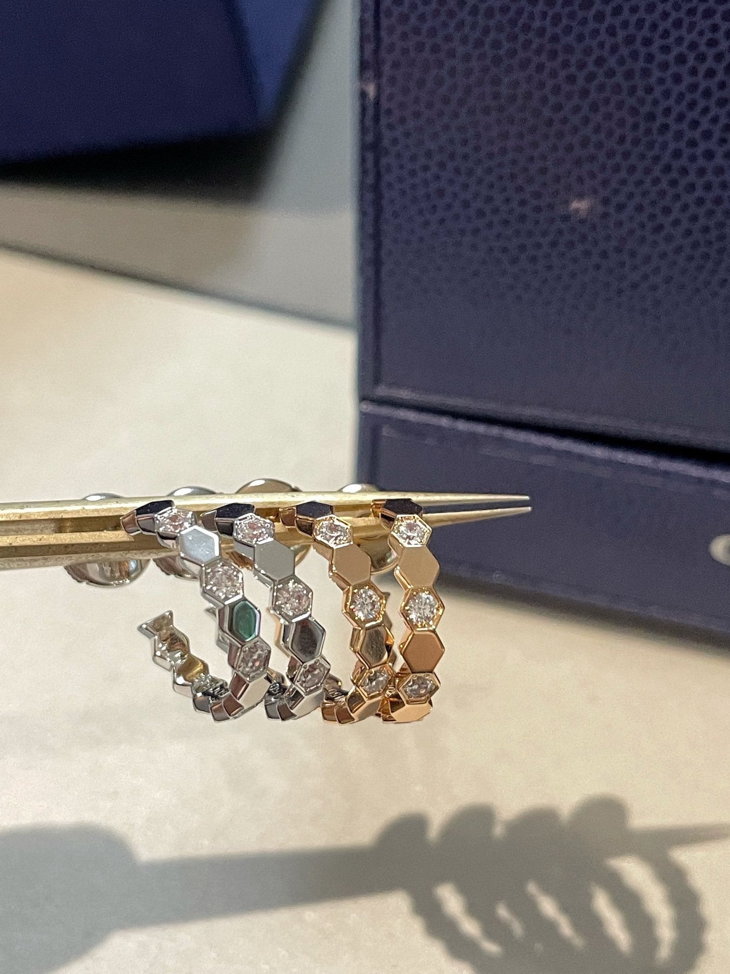 [Clover Jewelery]Hollow Design Four-Leaf Clover Flower Shape Ring