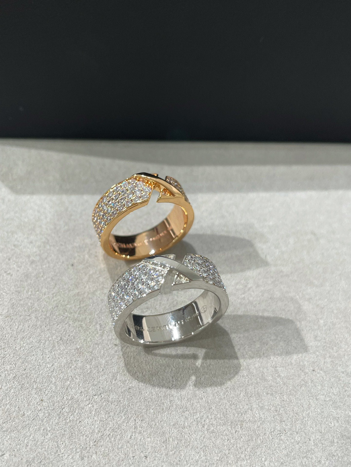 [Clover Jewelry]LIENS EVIDENCE  DIAMOND PAVED RING