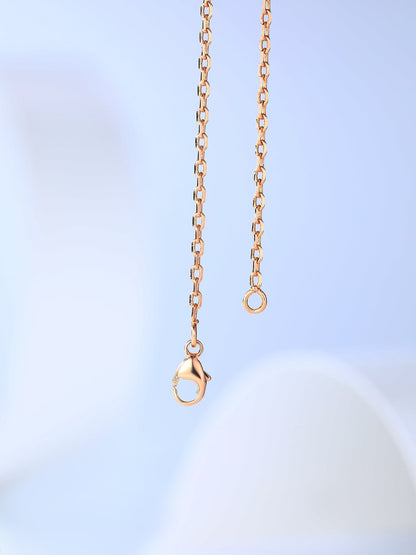 [Clover Jewelery]H CAGE PINK GOLD NECKLACE