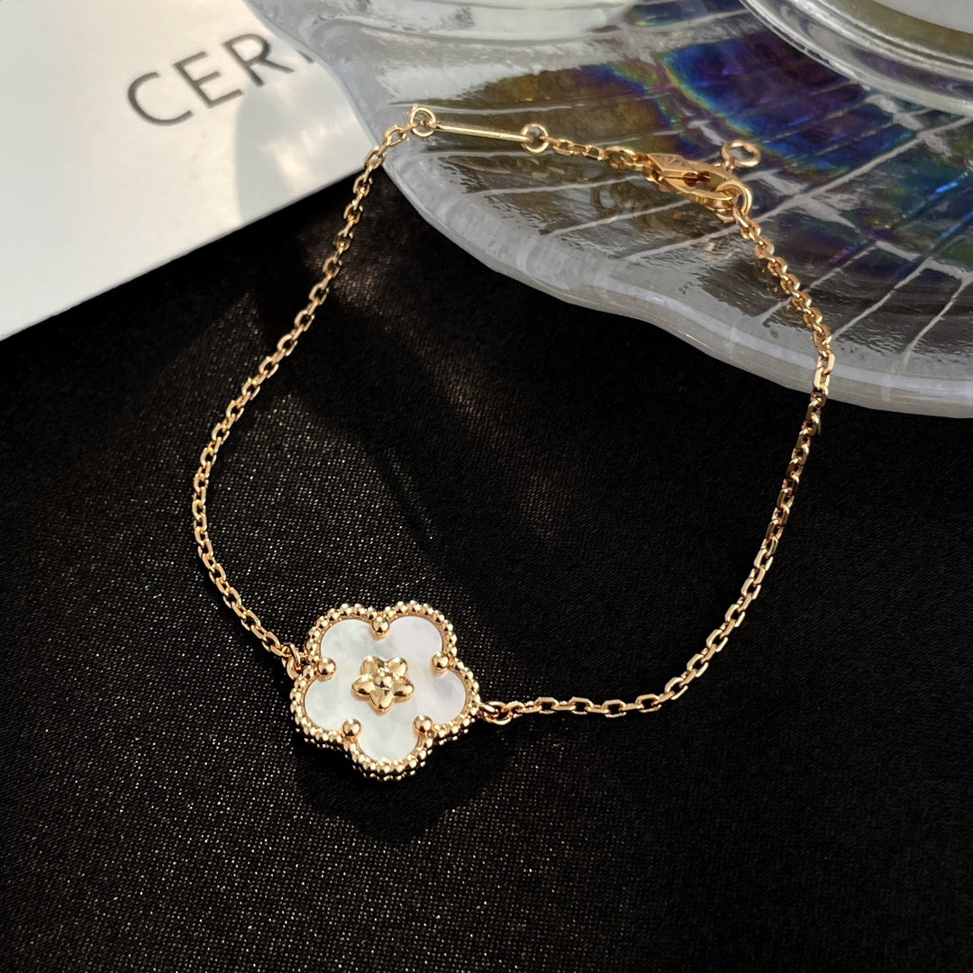 [Clover Jewelery]LUCKY SPRING ROSE GOLD MOP BRACELET
