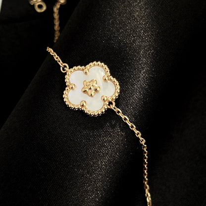 [Clover Jewelery]LUCKY SPRING ROSE GOLD MOP BRACELET