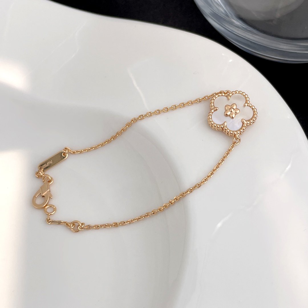 [Clover Jewelery]LUCKY SPRING ROSE GOLD MOP BRACELET