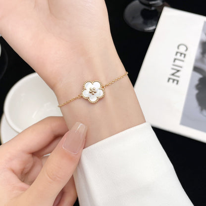 [Clover Jewelery]LUCKY SPRING ROSE GOLD MOP BRACELET