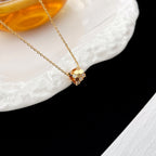 [Clover Jewelry]BEE MINI PENDANT DIAMOND NECKLACE