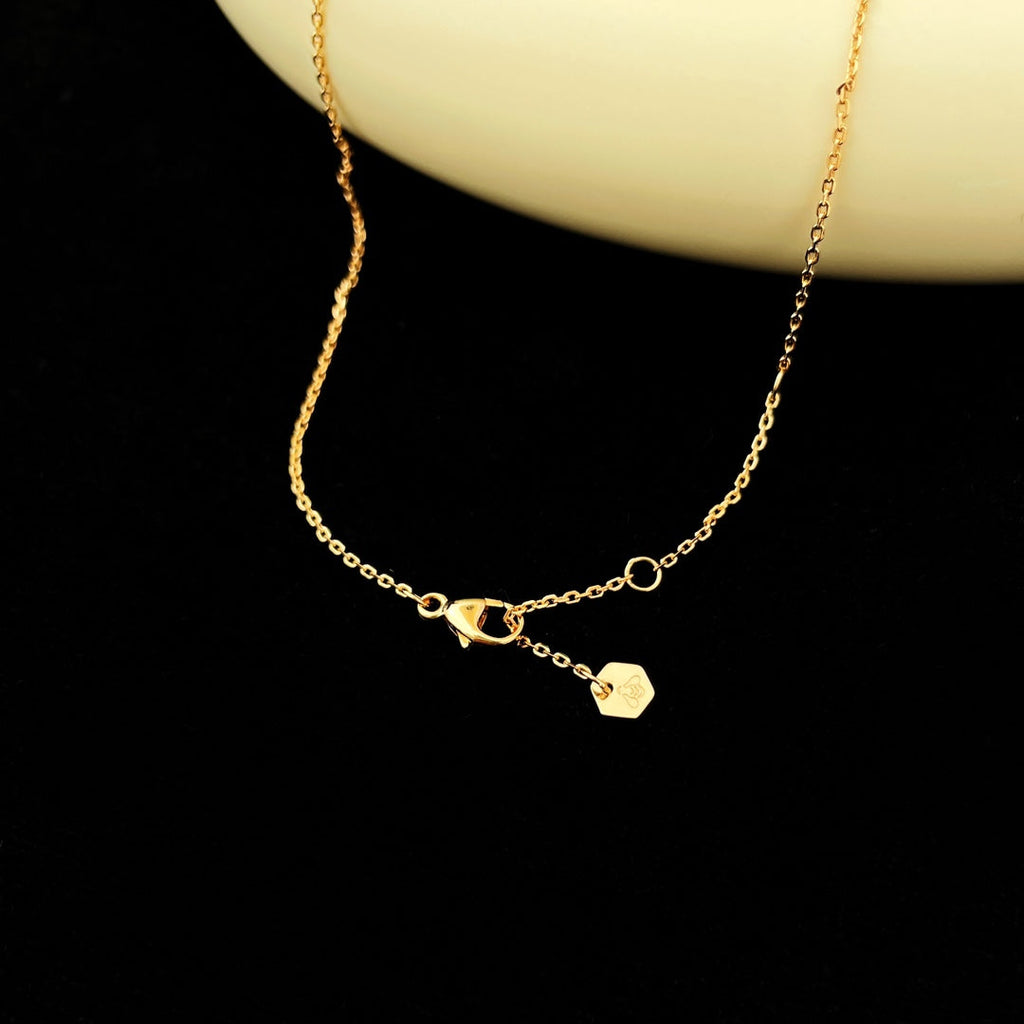 [Clover Jewelry]BEE MINI PENDANT DIAMOND NECKLACE