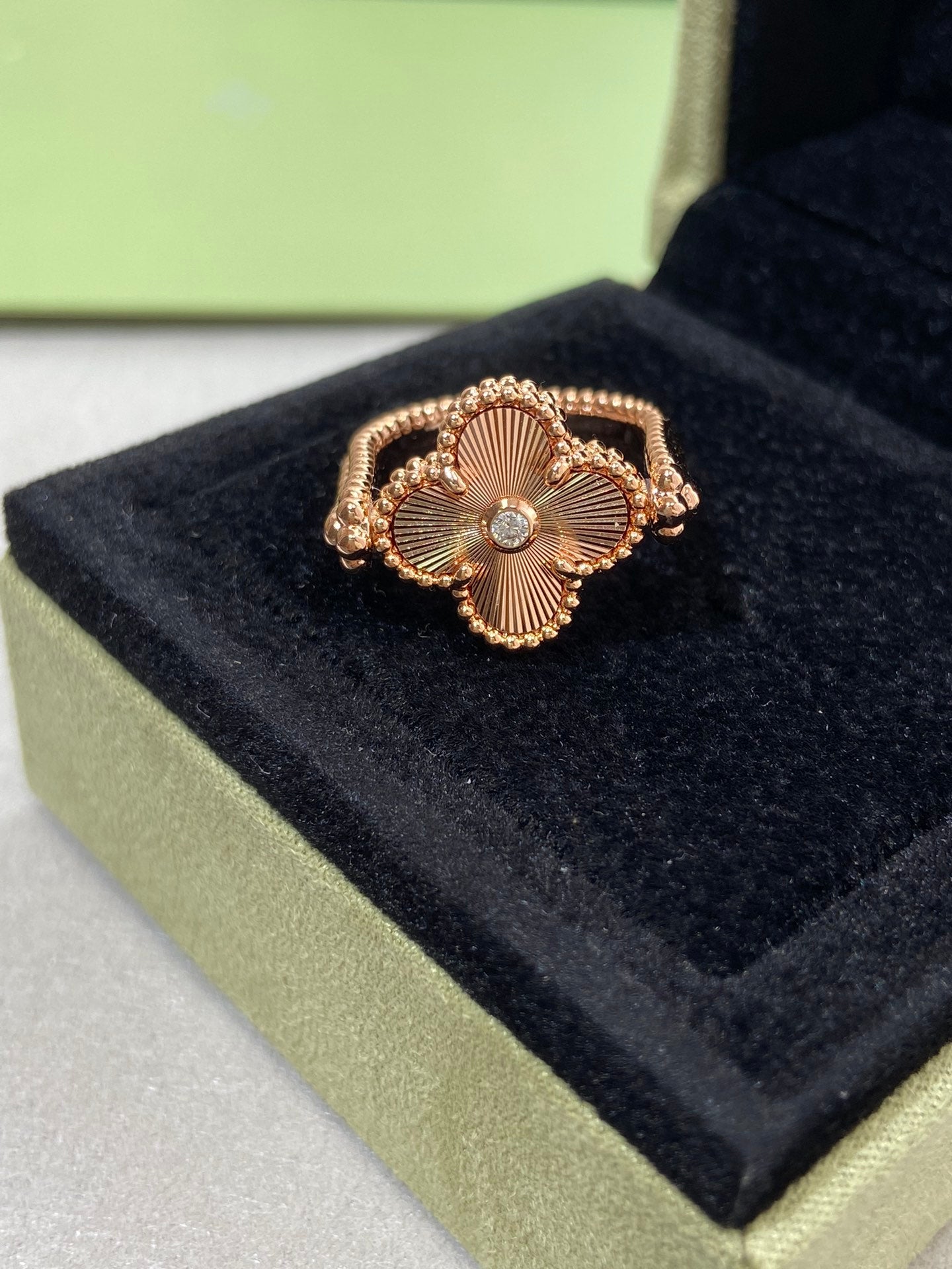[Clover Jewelery]CLOVER RIVERSIBLE ROSE GOLD RING
