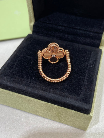 [Clover Jewelery]CLOVER RIVERSIBLE ROSE GOLD RING