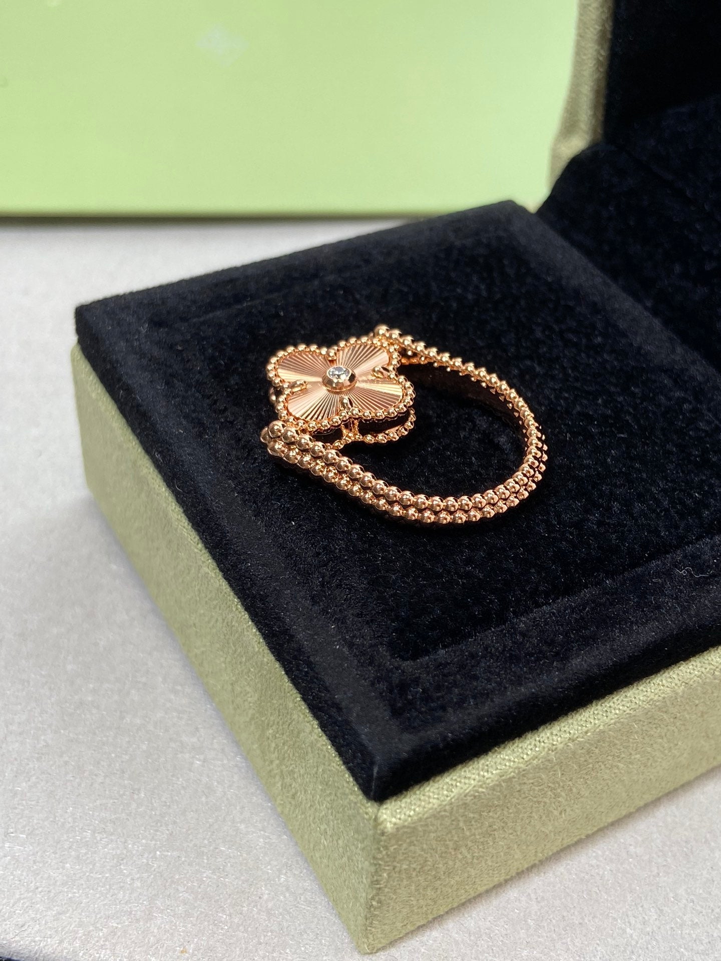 [Clover Jewelery]CLOVER RIVERSIBLE ROSE GOLD RING