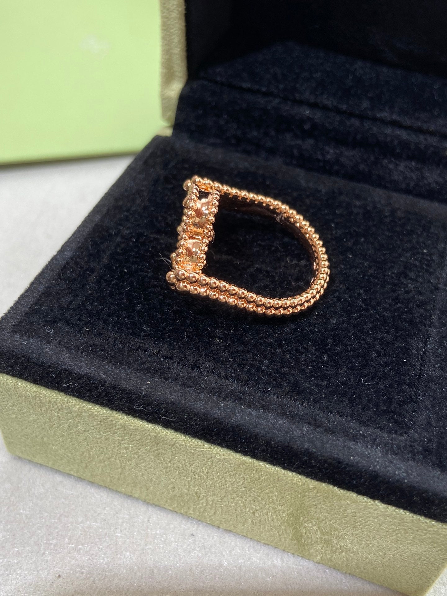 [Clover Jewelery]CLOVER RIVERSIBLE ROSE GOLD RING