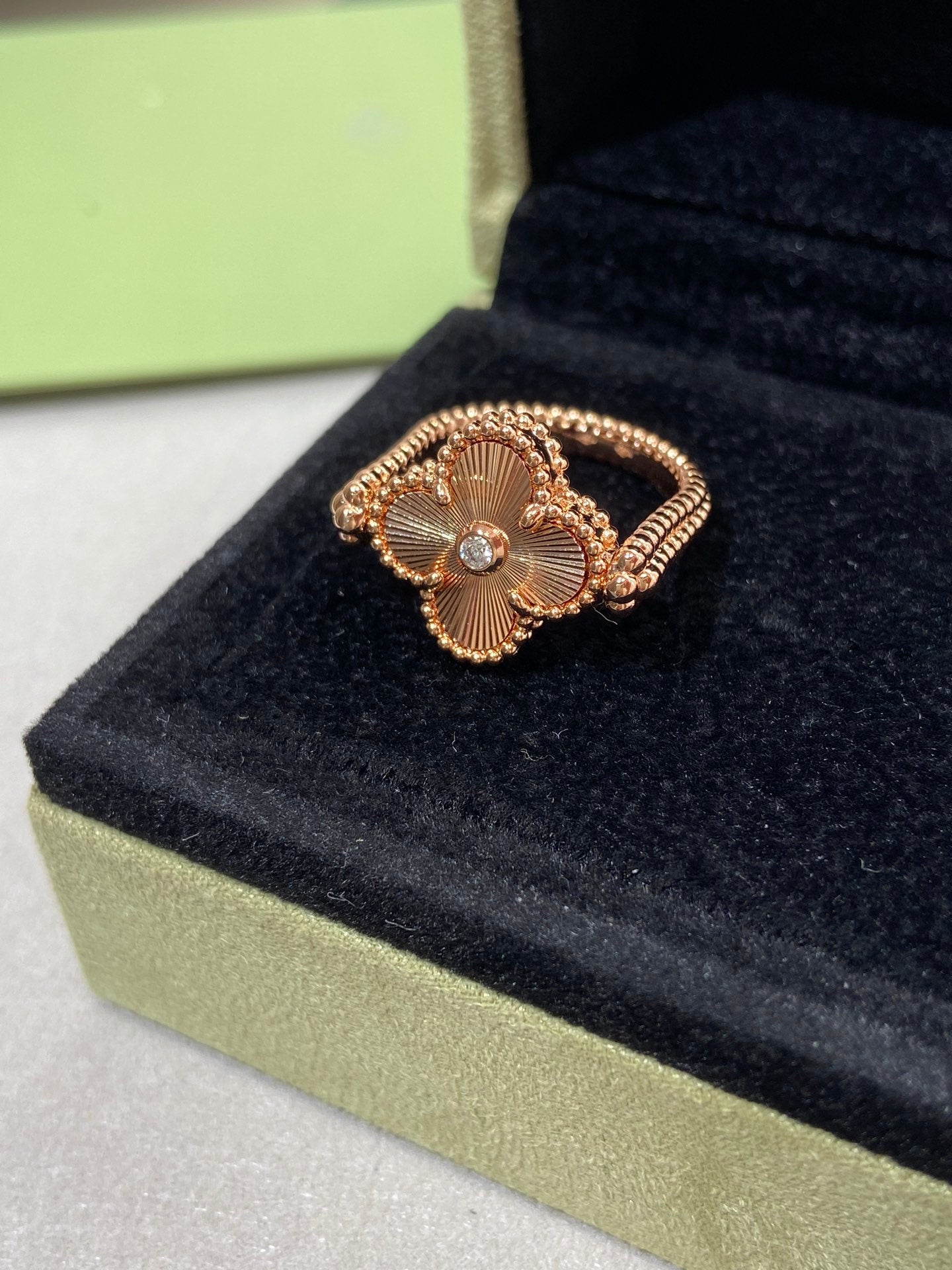 [Clover Jewelery]CLOVER RIVERSIBLE ROSE GOLD RING