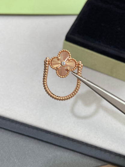 [Clover Jewelery]CLOVER RIVERSIBLE ROSE GOLD RING