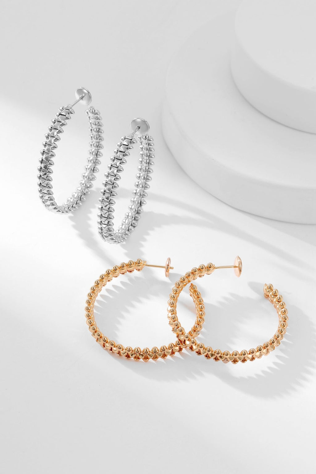 [Clover Jewelry]クラッシュフープイヤリング