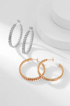 [Clover Jewelry]クラッシュフープイヤリング