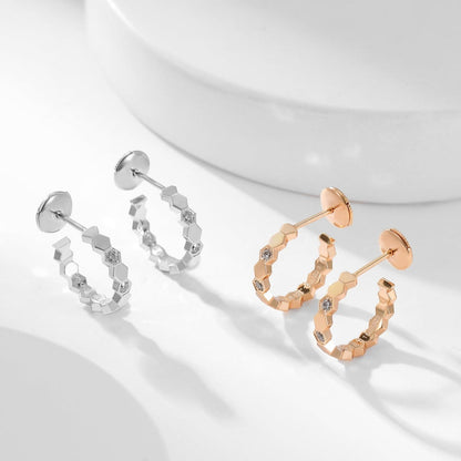 [Clover Jewelery]BEE LOVE DIAMOND HOOP EARRINGS