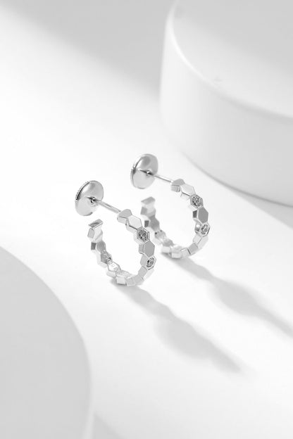 [Clover Jewelery]BEE LOVE DIAMOND HOOP EARRINGS