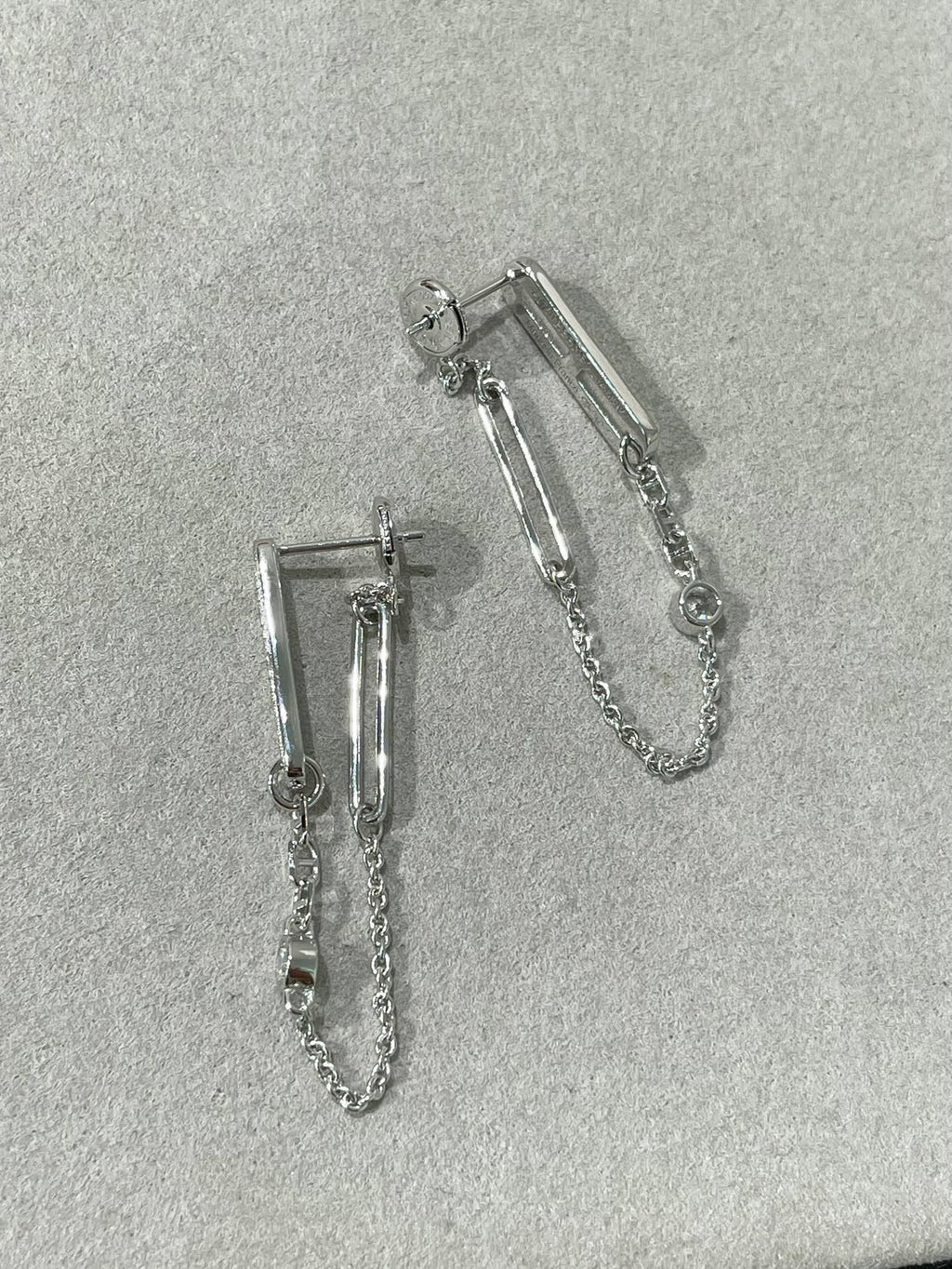 [Clover Jewelry]CHAINE CHAOS DIAMOND DROP OHRRINGE