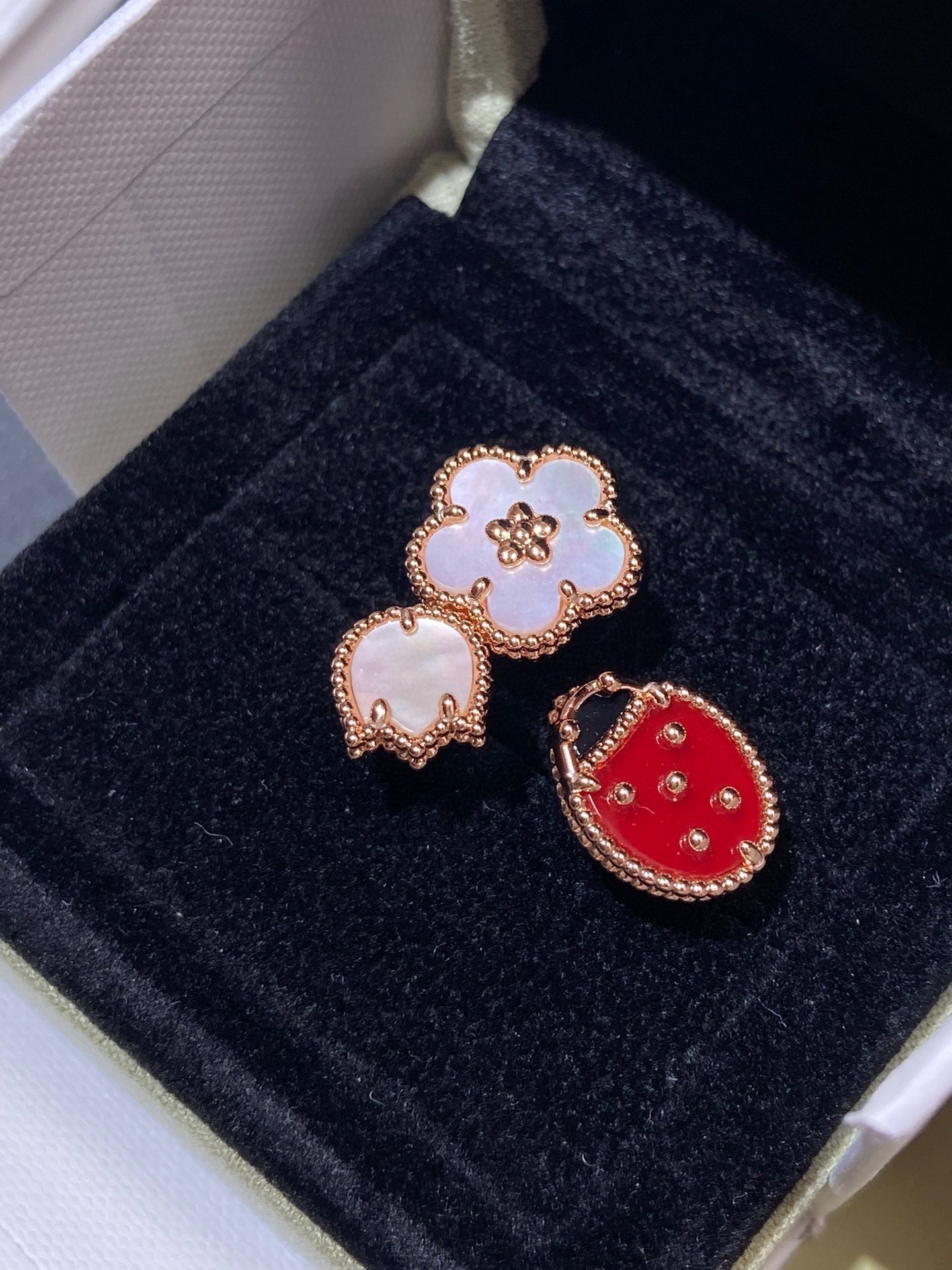 [Clover Jewelery]LUCKY 3 MOTIF ROSE GOLD RING