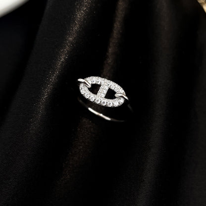 [Clover Jewelery]RONDE SMALL SILVER DIAMOND RING