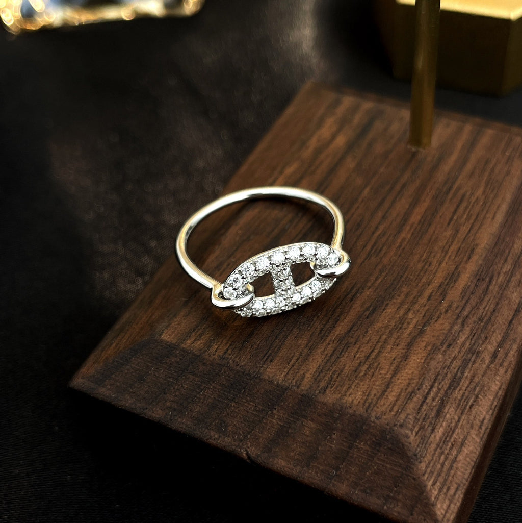 [Clover Jewelry]RONDE SMALL SILVER DIAMOND RING